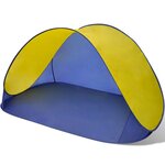 vidaXL Tente de plage pliante hydrofuge jaune
