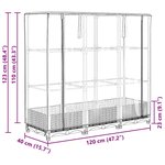 vidaXL Jardinière surélevée avec housse aspect rotin 120x40x123 cm