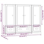 vidaXL Buffets 3 Pièces chêne sonoma bois d'ingénierie