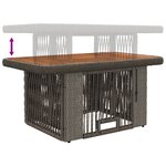 vidaXL Ensemble de salle à manger pour jardin 3 Pièces Gris et Gris foncé