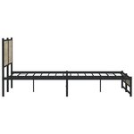 vidaXL Cadre de lit en métal sans matelas chêne sonoma 183x213 cm