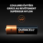 Duracell pack de 4 piles alcalines aa plus  1 5v lr06