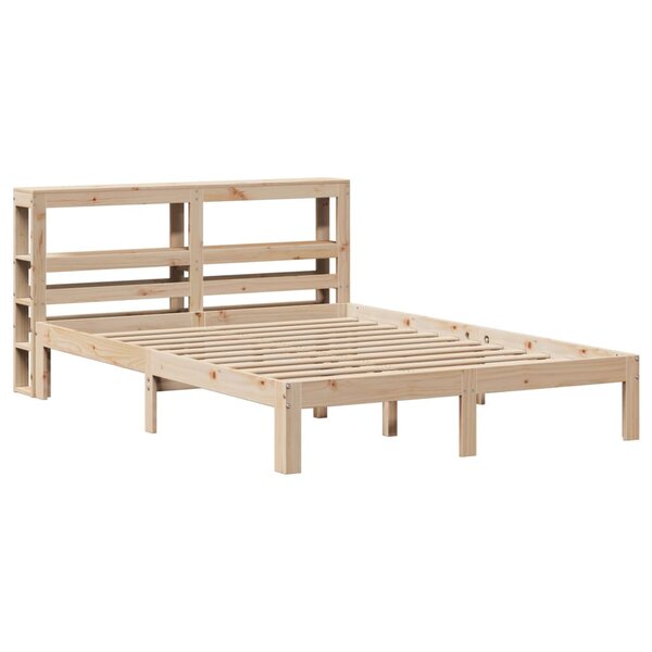 vidaXL Cadre de lit avec tête de lit 140x200 cm bois de pin massif