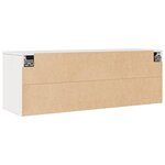 vidaXL Armoire murale Blanc 100x30x35 cm Bois de pin massif