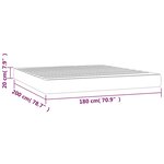 vidaXL Matelas de lit à ressorts ensachés fermeté moyenne Crème 180x200x20 cm Tissu