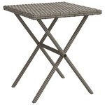 vidaXL Chaises longues lot de 2 avec table gris résine tressée