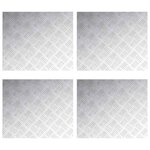 vidaXL Plaques antidérapantes en aluminium à motif losange - 4 pièces - 60x50 cm