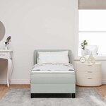 vidaXL Lit à ressorts avec matelas gris foncé 80x200 cm en velours