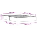 vidaXL Cadre de lit ottoman avec rangement Blanc 120 x 190 cm
