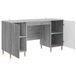 vidaXL Bureau Sonoma gris 142 5 x 50 x 75 cm Bois d'ingénierie