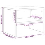 vidaXL Cabinet de chevet 2 Pièces Chêne noir 40 x 40 x 30 cm