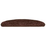 vidaXL Tapis d'escalier 20 pièces 65 x 21 x 4 cm Marron Demi-rond Grand