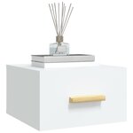 vidaXL Tables de chevet murales 2 Pièces blanc 35x35x20 cm