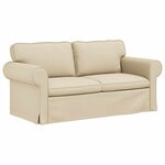 vidaXL Canapé 2 Pièces Crème 175 x 82 x 80 cm tissu
