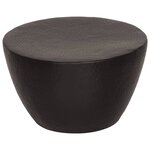 vidaXL Table basse martelée en aluminium Ø 50x30 cm noir