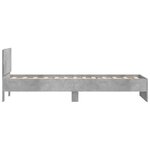 vidaXL Cadre de lit tête de lit gris béton 90x190 cm bois ingénierie