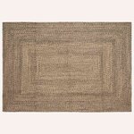 vidaXL Tapis Naturel et noir 200 x 290 cm Jute