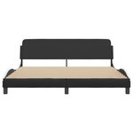vidaXL Cadre de lit Dover noir et blanc 180x200 cm similicuir