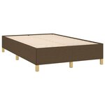 vidaXL Sommier à lattes de lit et matelas marron foncé 120x190cm tissu