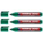 Marqueur Permanent 300 Vert Pointe Ronde 1 5-3 mm x 3 EDDING