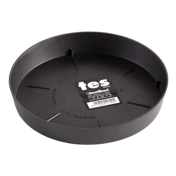 PLASTIKEN Plateau 20 cm - Pour pot de fleurs 26 cm - Anthracite