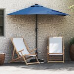 vidaXL Parasol de jardin Bleu 294 x 150 x 223 cm tissu