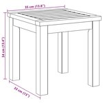 vidaXL Table d'appoint Marron 35 x 35 x 34 cm Bois d'acacia massif
