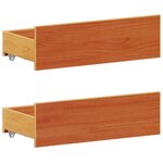 vidaXL Lit bibliothèque sans matelas cire marron 160x200 cm pin massif