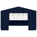 vidaXL Tente de réception avec parois latérales 4x4 m Bleu 90 g/m²