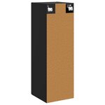 vidaXL Cabinet de Salle de Bain Mural Noir 33 x 34 5 x 60 cm