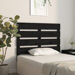 vidaXL Tête de lit Noir 100x3x80 cm Bois massif de pin