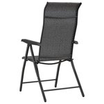 vidaXL Chaises pliables de jardin lot de 4 gris résine tressée