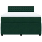 vidaXL Sommier à lattes de lit et matelas Vert foncé 160x200cm Velours