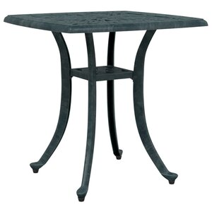 vidaXL Table de jardin vert 53x53x53 cm aluminium coulé