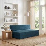 vidaXL Canapé-lit pliable Bleu 152 x 86 5 x 60 cm Tissu