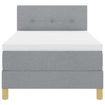 vidaXL Lit à ressorts avec matelas Gris clair 80 x 200 cm tissu