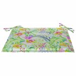 vidaXL Chaises de jardin avec coussins motif feuilles 8Pièces Teck massif