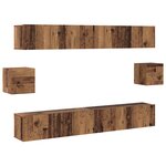 vidaXL Set de 6 Meubles TV en Bois Ancien Bois d'Ingénierie