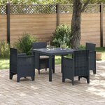 vidaXL Ensemble de salle à manger pour jardin 5 Pièces Anthracite