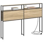 vidaXL Tête de lit de rangement Chêne sonoma 135 cm Bois d'ingénierie