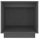 vidaXL Table de chevet Gris 40x30x40 cm Bois de pin solide