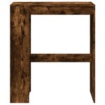 vidaXL Table de bar avec étagères chêne fumé bois d'ingénierie