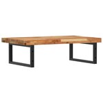 vidaXL Étagère de vasque murale acier et bois massif d'acacia