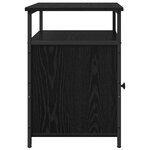 vidaXL Cabinet de chevet Chêne noir Bois d'ingénierie