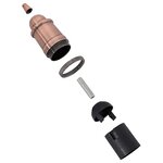 vidaXL Douilles de lampe 2 Pièces bronze rouge E27