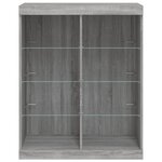 vidaXL Buffet avec lumières LED sonoma gris 81x37x100 cm