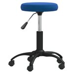 vidaXL Chaise pivotante de bureau Bleu Velours