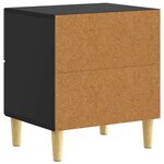 vidaXL Table de chevet 2 Pièces Noir 43 x 34 5 x 48 cm Bois d'ingénierie