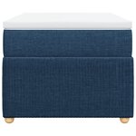 vidaXL Sommier à lattes de lit avec matelas Bleu 100x200 cm Tissu