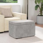 vidaXL Tabouret Gris clair 61 x 41 x 40 cm Velours et Bois Composite